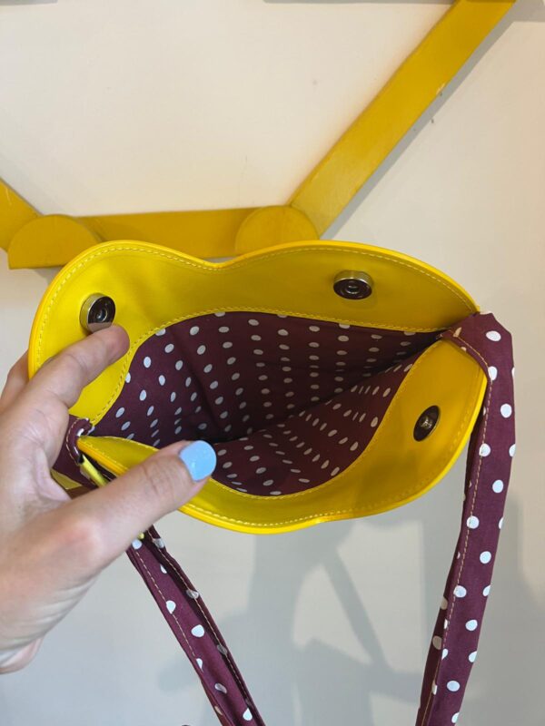 borsa a forma di cuore in vera pelle