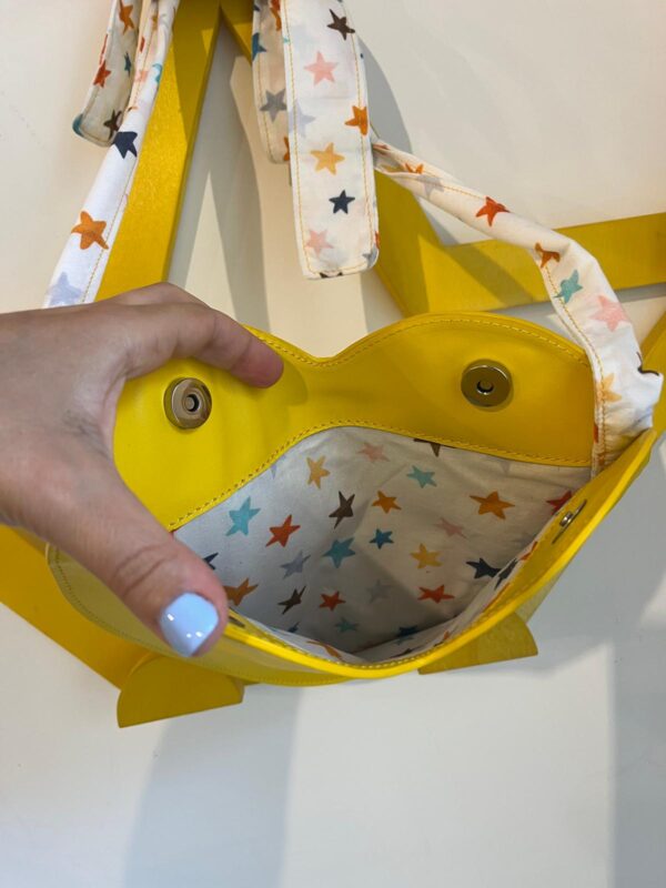borsa a forma di cuore in vera oelle italiana