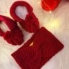 Baby set in lana baby merino 100% anallergica lavorata ai ferri.